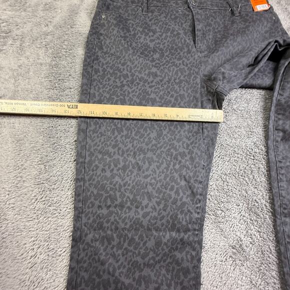 Buffalo David Bitton High-Rise Skinny Jeans NEW Gray Leopard Hanna Sz 16 36x29 - Picture 7 of 9